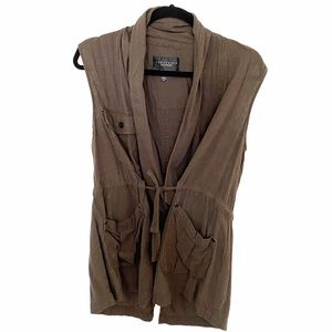 Sanctuary Olive Linen Vest